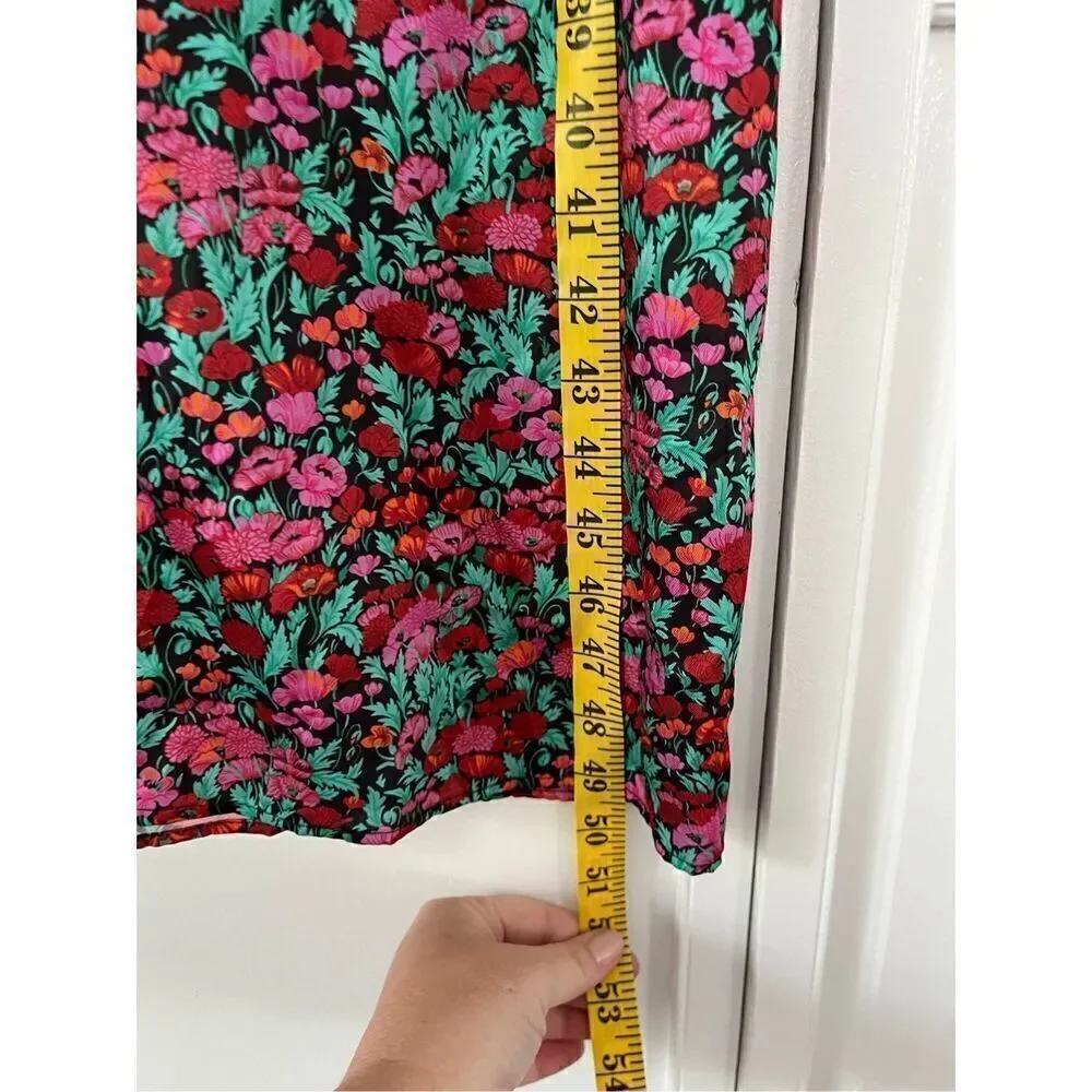 J. Crew Drapey Puff Sleeve Dress Floral Kentucky Derby Dress Size 2 EUC